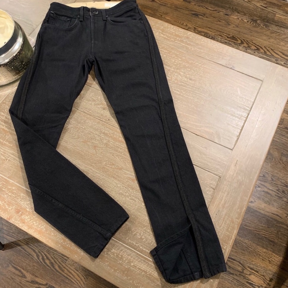 Rag and Bone Embroidered Tuxedo Jeans